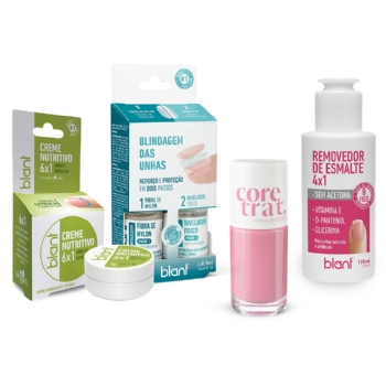 COMBO: Blindagem das Unhas S/ Cabine - Coretrat Diamante Rosa