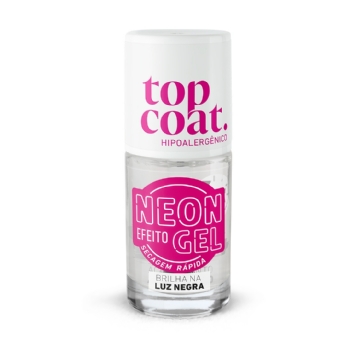 TOP COAT NEON efeito gel hipoalergênico